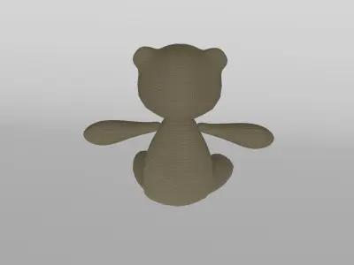 Taddy bear toy Low-poly 3D model