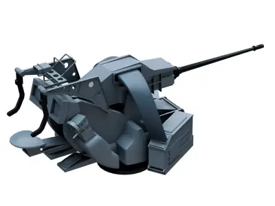 KBA 25 80 Machine Gun System 3D model