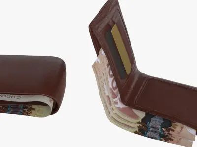 Canada 100 Dollar Wallet Money Purse 3D model