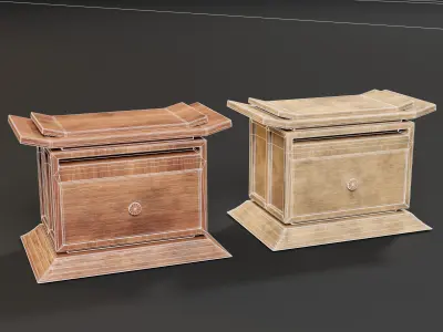 Kondo Nightstand Drawer  Low-poly 3D model