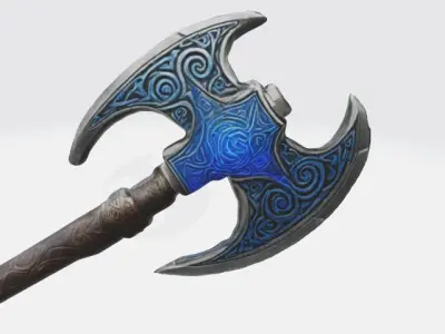 Fantasy axe 3D model