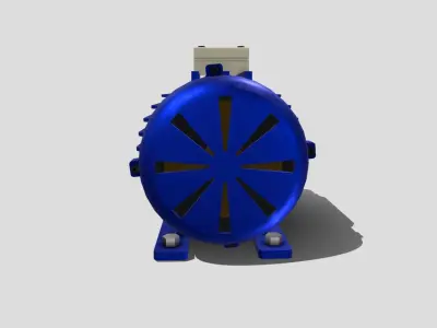 Machine - Single Phase Motor Low-poly 3D model