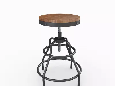  Industrial Mansard Stool 3D model