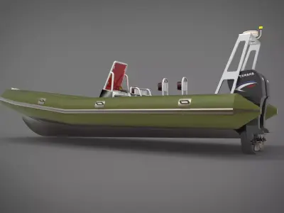 military support boat 3D model