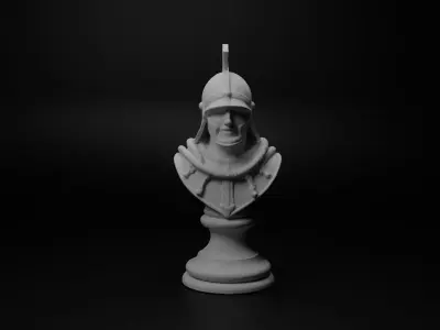 Teutonic Knight Bust Chess 3D print model purchase