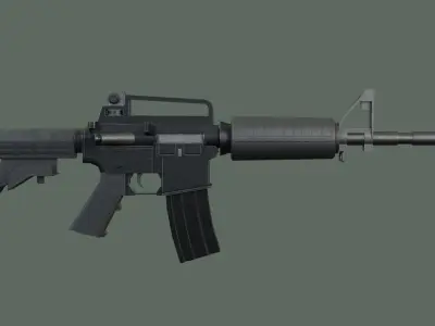 M4a-1 ar - rifle Low-poly 3D model