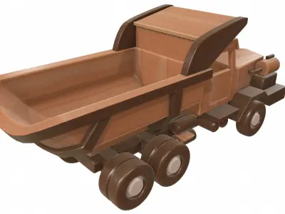 Truck wooden 3 3D model