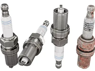 Spark Plug Low-poly 3D model