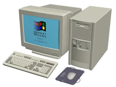Vintage PC Old Personal Computer 3D model