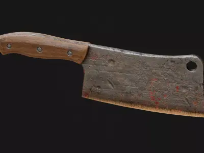 Butcher Knife Game Ready Model Low-poly 3D model