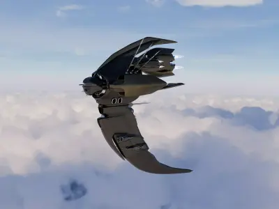 sci-fi jet 3D model