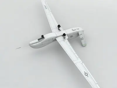  Global Hawk UAV Unmanned Aircraft Low-poly 3D model