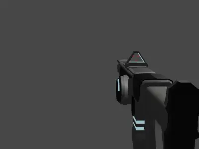 Sci-fi rifle 3D model 4