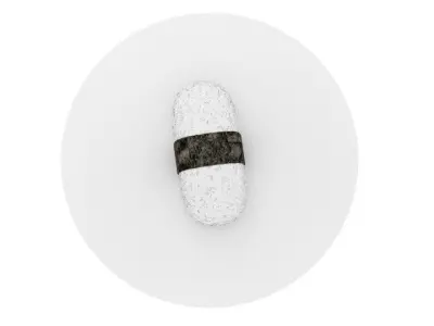 Sushi roll in circle 3D model