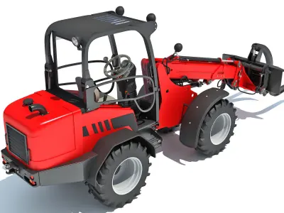 Telehandler Forklift 3D model buy
