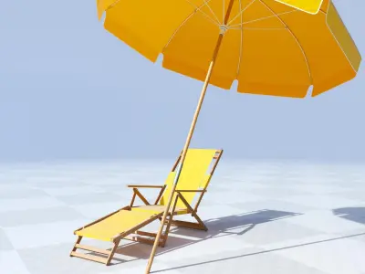 Beach set 3D model