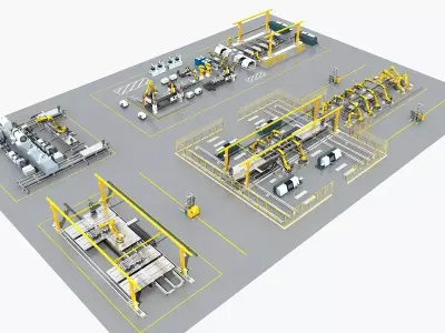 Industrial Equipment 3D model shop