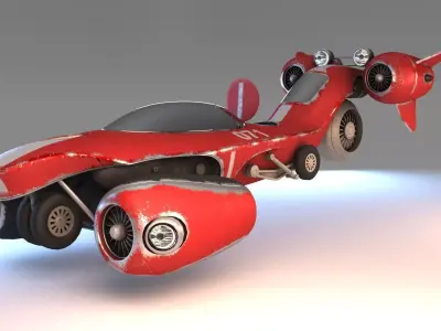 Hover speed car 3D model