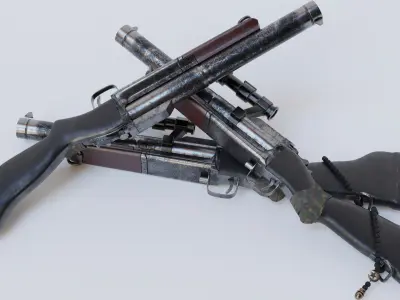 M79 GRENADE LAUNCHER REALISTIC PBR 3D model