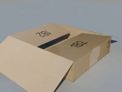 Crate 6 cardboard box 3D model