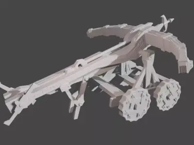 Ballista wheeled vehicle 3D print model