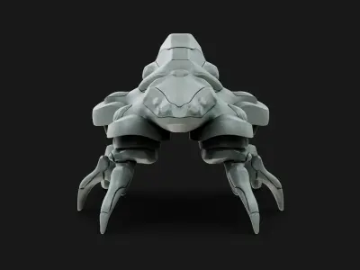 Bundle - 5-QuadLegs BioMech BaseMesh Pack No UVs - Ztool 3D model