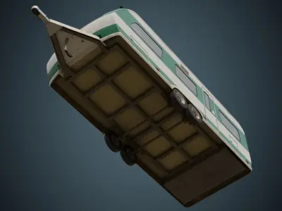 Caravan 1B Low-poly 3D model