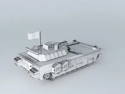 KAMF-D0610 military tank in camouflage 3D model