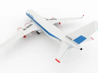 Passenger Airplane Stylized lowpoly Low-poly 3D model