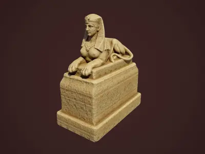 Sphinx Egypt Low-poly 3D model