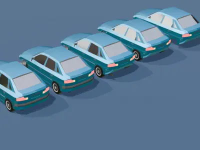 Game-Ready Car Free 3D Model Free low-poly 3D model