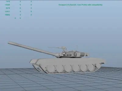 T-90 Main Battle Tank Low-poly 3D model