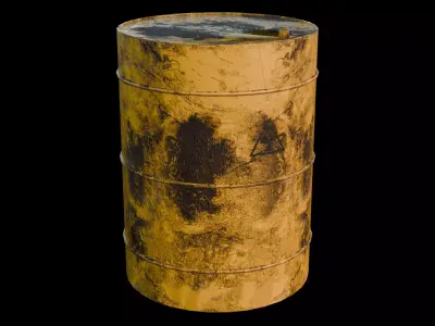 Barrel- Radioactive Material Free 3D model