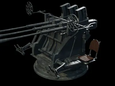Type 96 25 mm AT-AA Gun 3D model