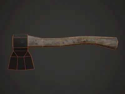 Hatchet Low Poly axe Low-poly 3D model
