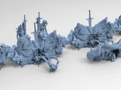 Avalon Gate mountain collection part 1 3D model
