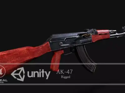 AK-47 Model ak - rifle Free low-poly 3D model