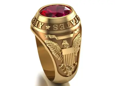 USA Army Ring 3D print model