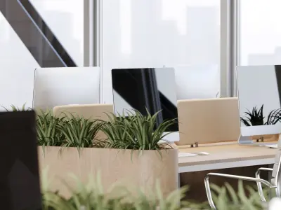 Contemporary Office Space 3D Model 3D model