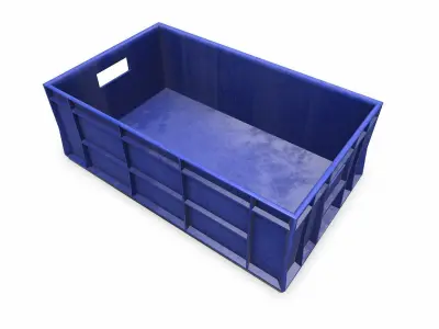 Old Plastic Crate Low-poly PBR Low-poly 3D model