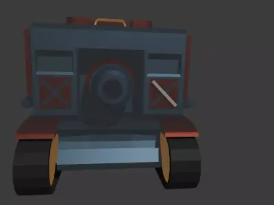 war tank cartoon Free 3D model