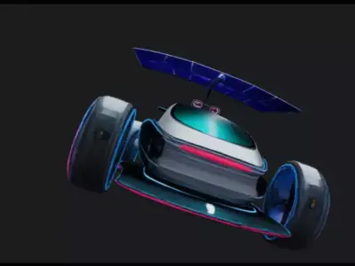 Electric Car 3D Model 3D model