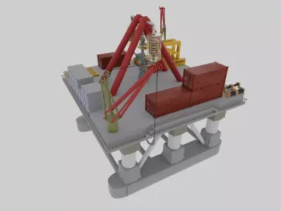 drilling rig     unit  Free 3D model