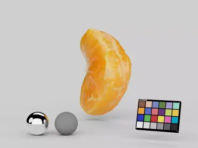 Mandarin Wedge Piece 3D model