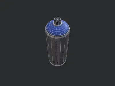 Paint Can Spray Low-poly 3D model