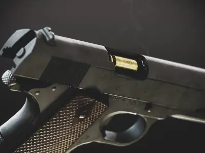 M1911 colt pistol Low-poly 3D model