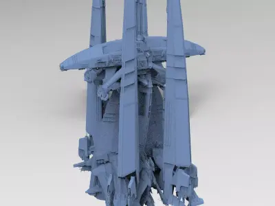 Dark Terra Former Ship destroyer 4 designs  3D model