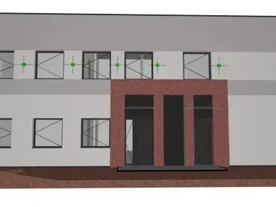 Industrial Hall with Office Building 3D model