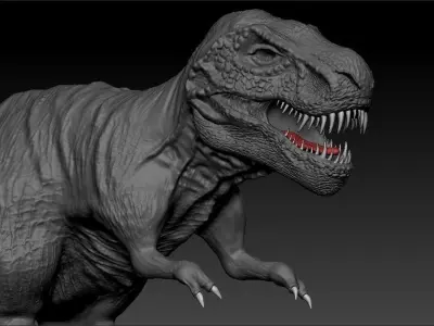 Rigged dino Low-poly 3D model