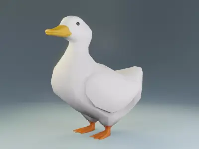 Low Poly Duck 3D Model Low-poly 3D model